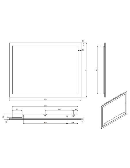 DEFRO HOME UNI INTRA/NAVI XSM - Rámeček M30 mělký